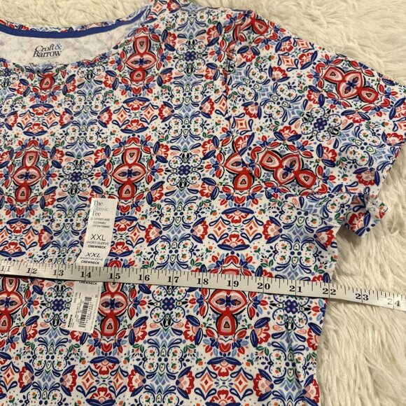 Croft and Barrow XXL womens NWT colorful geo pattern The Classic Tee - Picture 5 of 7